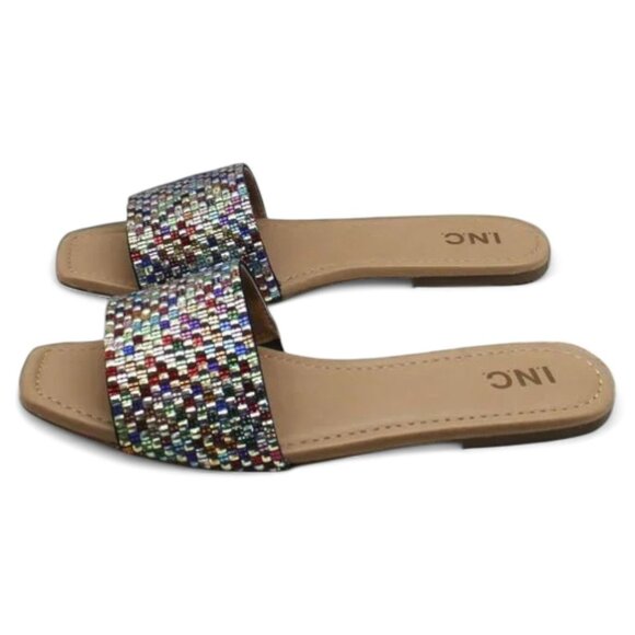 INC Womens Nataliah Embellished Square Toe Slide Sandals - Picture 4 of 6